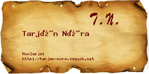 Tarján Nóra névjegykártya
